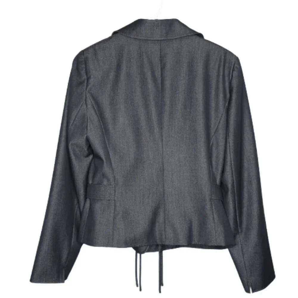 Signature by Larry Levine Black Fitted Lined Career Blazer - 10